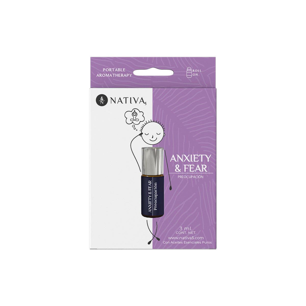 ANXIETY &amp; FEAR Roll On - Portable Aromatherapy 3ml