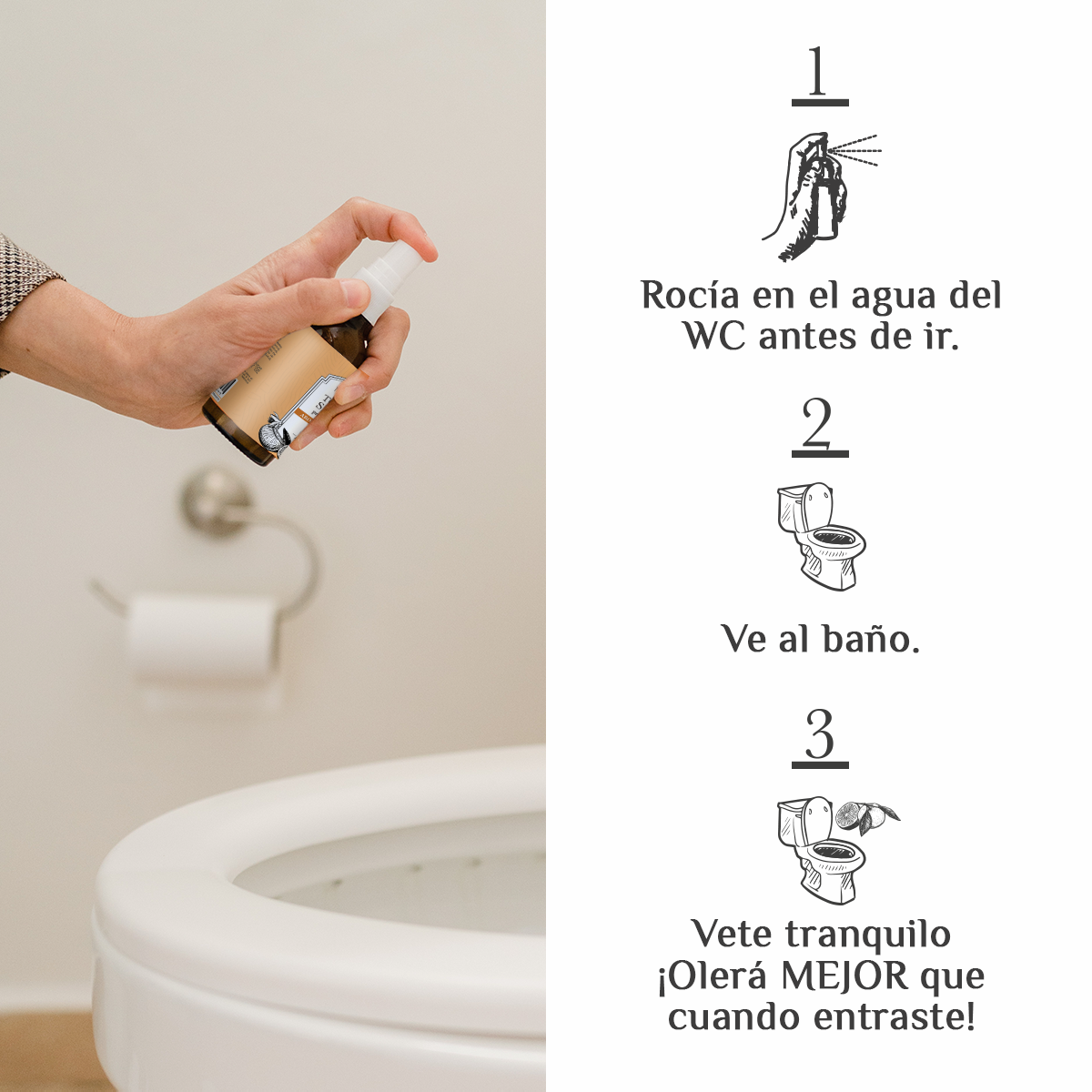 GO POOP Banco Para Ir Al Baño + Toilet Spray Cítrico 120 ml