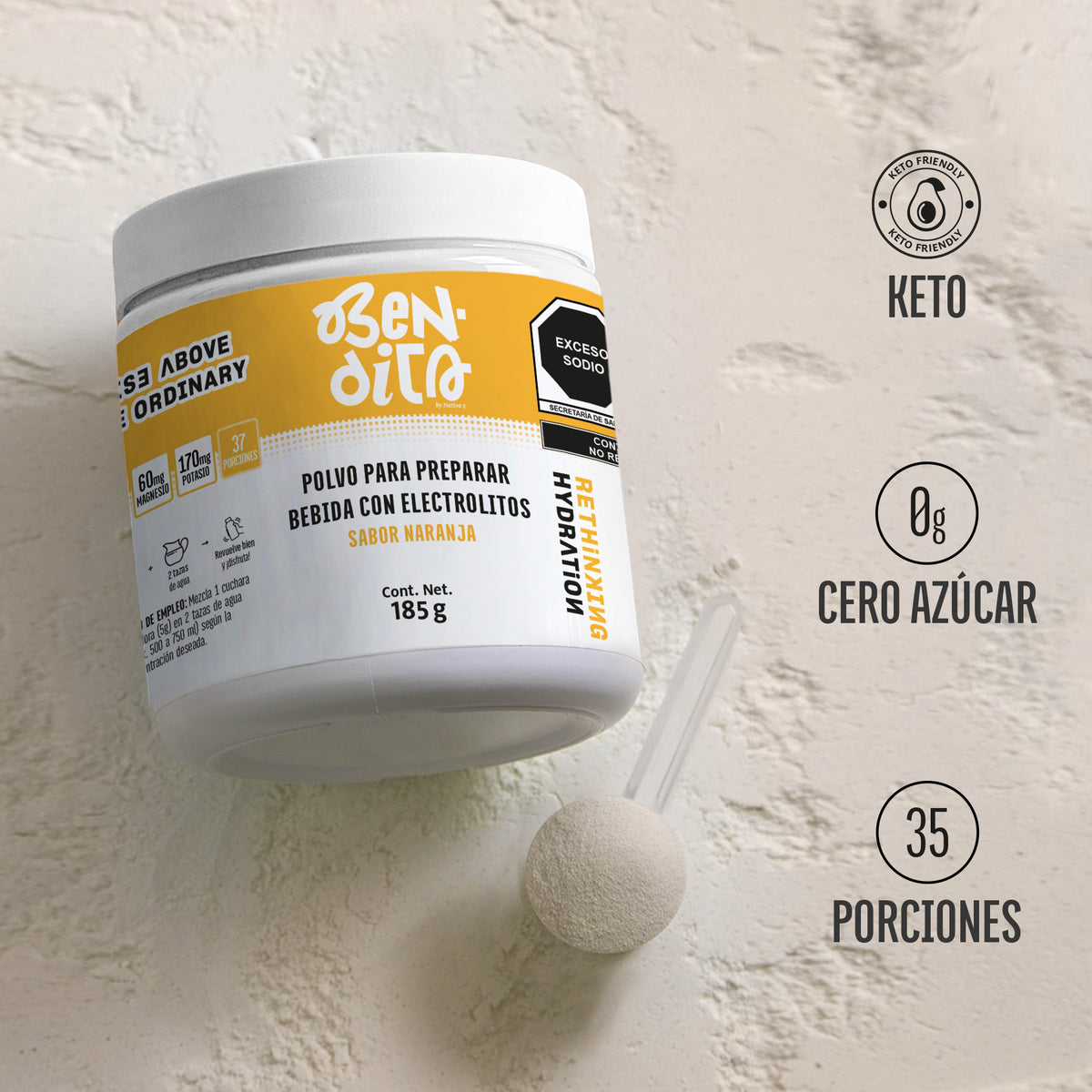 Electrolitos Naranja 185 gr