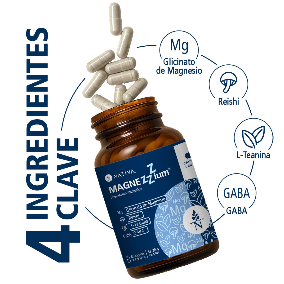 Magnezzzium 60 Cápsulas + Spray Atrapasueños 120 ml