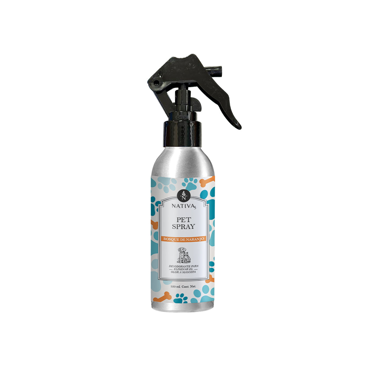 Pet Spray - Aroma Bosque de Naranjo 120mL Neutraliza malos olores de tu mascota!