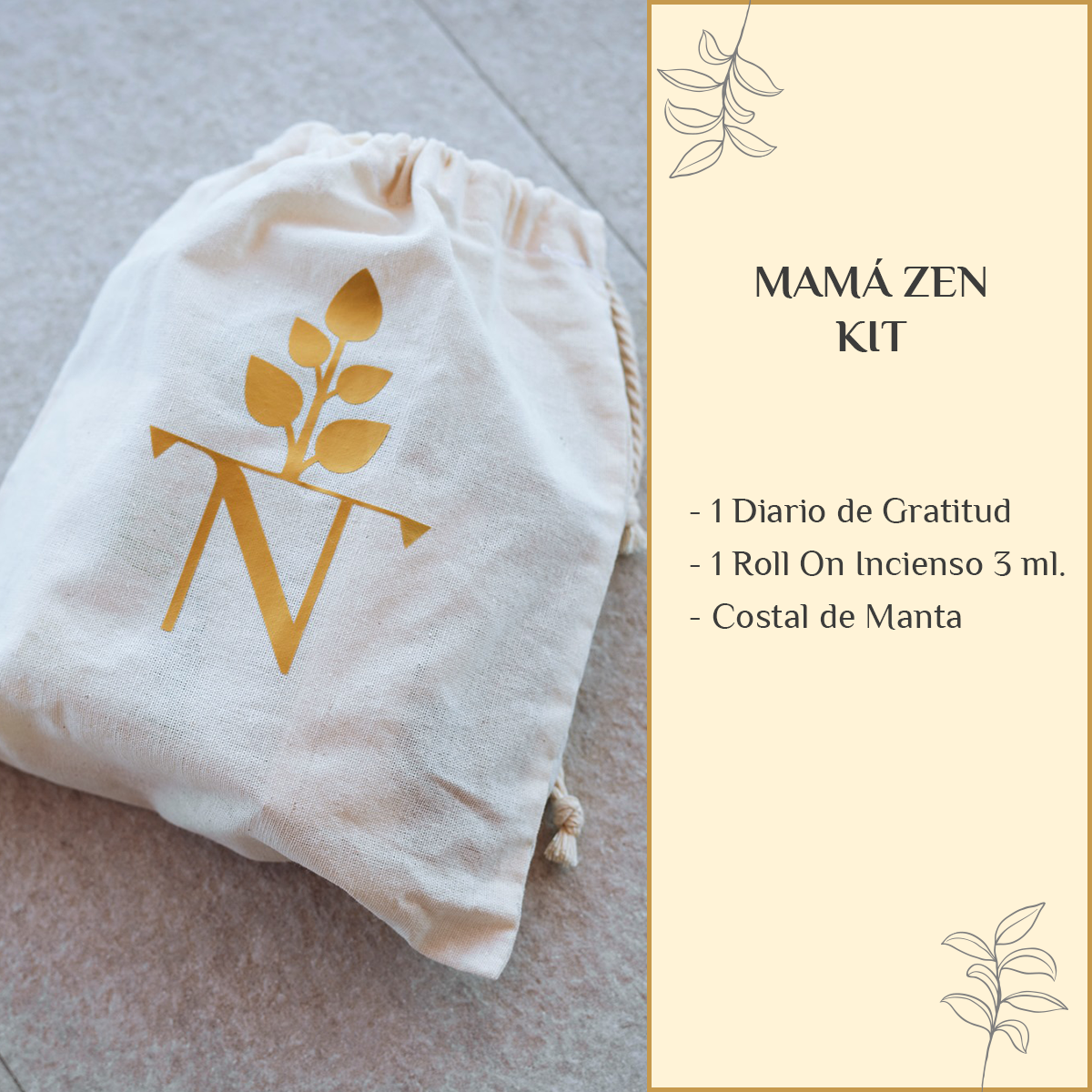 Mamá Zen Kit - Gratitude Journal + 2 Roll On